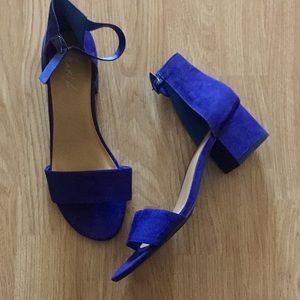 Blue block heel sandals!
